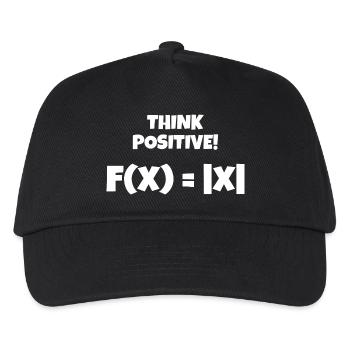 Denk positiv! Think positive! - Kinder Basecap - Schwarz - Vorne