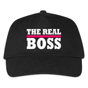 The real boss - Kids’ Baseball Cap - black - Front
