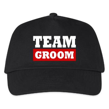 Team groom - Kids’ Baseball Cap - black - Front