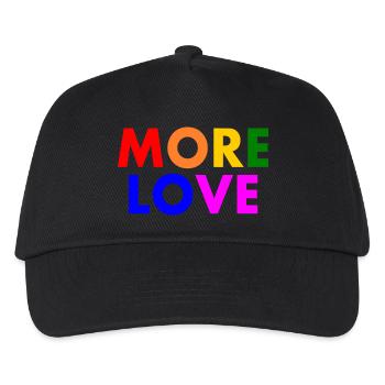 More love - Kinder Basecap - Schwarz - Vorne