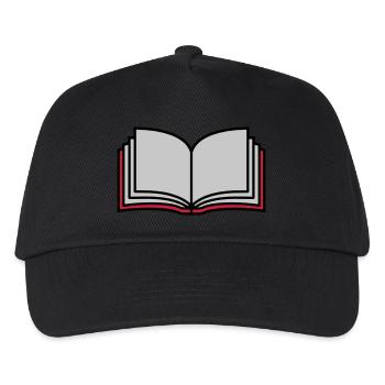 School Open Book Pages - Kids’ Baseball Cap - black - Front