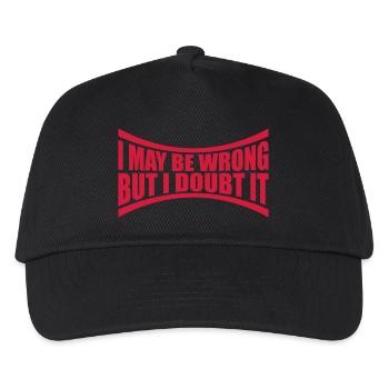 I may be wrong - Kids’ Baseball Cap - black - Front