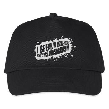 speak lyrics and sarcasm - Kids’ Baseball Cap - black - Front