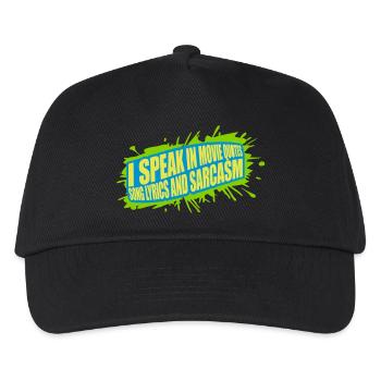speak lyrics and sarcasm - Kids’ Baseball Cap - black - Front