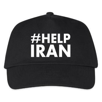 Help iran - Kids’ Baseball Cap - black - Front