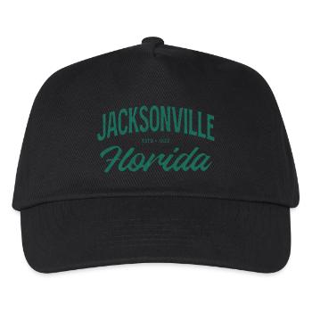 Jacksonville Florida Vintage Script - Kinder Basecap - Schwarz - Vorne