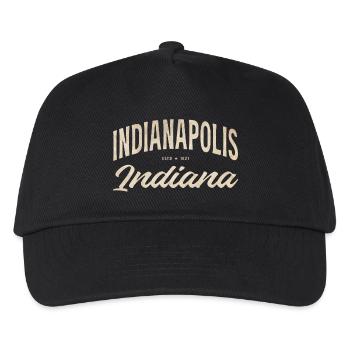 Vintage Indianapolis Script Logo - Kids’ Baseball Cap - black - Front