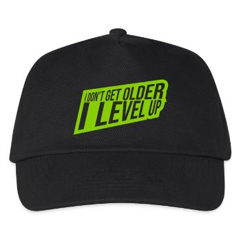 get older level up - Kids’ Baseball Cap - black - Front