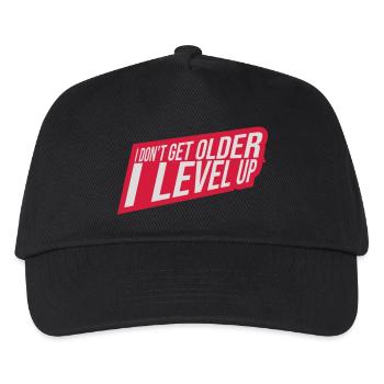 get older level up - Kids’ Baseball Cap - black - Front