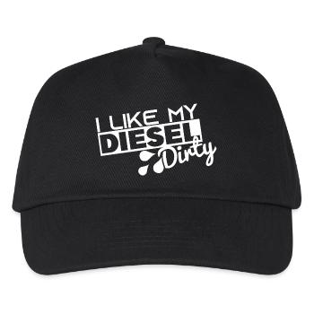 I Like My Diesel Dirty - Funny Dirty Diesel Car - Kinder Basecap - Schwarz - Vorne
