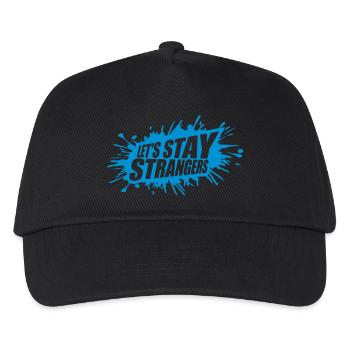 lets stay strangers Zitat - Kinder Basecap - Schwarz - Vorne