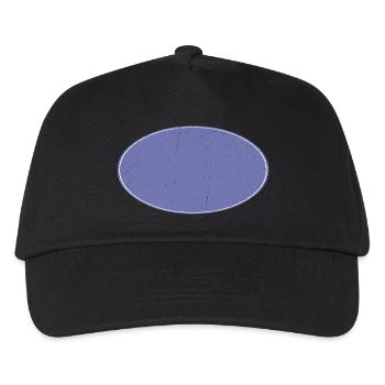 Ovaler Background Hintergrund schmutzig violett - Kinder Basecap - Schwarz - Vorne
