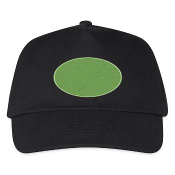 Ovaler Background schmutzig grün - Kinder Basecap - Schwarz - Vorne