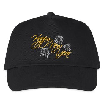 happy new year Zitat - Kinder Basecap - Schwarz - Vorne