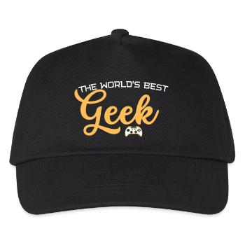 T-Shirt des besten Geek-Logos der Welt - Kinder Basecap - Schwarz - Vorne