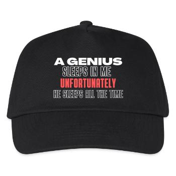 Genius Slumbers Unfortunate All Time - Kids’ Baseball Cap - black - Front