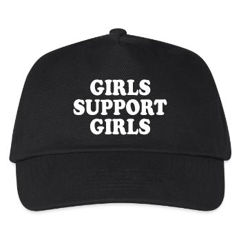 girls support girls - Kids’ Baseball Cap - black - Front
