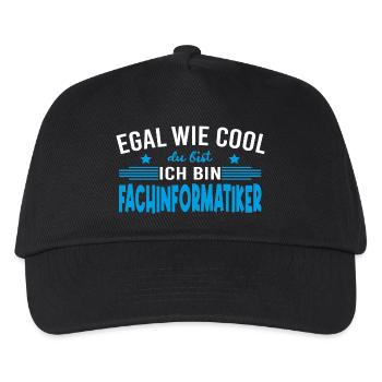 Egal wie cool du bist ich bin Fachinformatiker - Kinder Basecap - Schwarz - Vorne