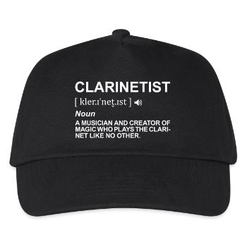 Klarinettenspieler Definition - Kinder Basecap - Schwarz - Vorne