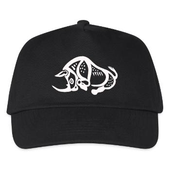 Prehistoric Rhino - White - Kids’ Baseball Cap - black - Front