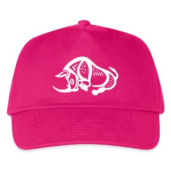 Prehistoric Rhino - White - Kids’ Baseball Cap - fuchsia - Front