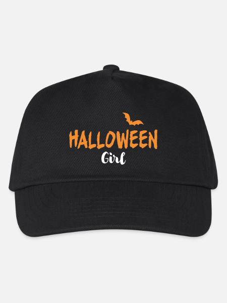 Halloween Girl Kostüm - Kinder Basecap - Schwarz