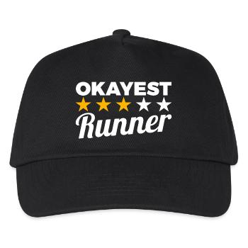 Coureur moyen - Casquette de baseball Enfant - noir - Devant