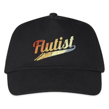 Retro Flutist - Kids’ Baseball Cap - black - Front
