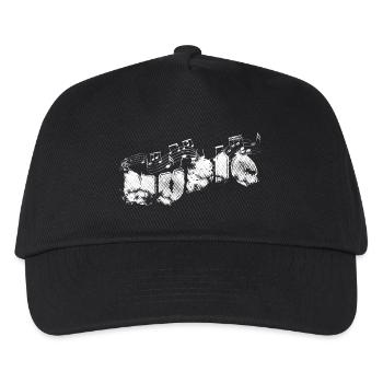 MUSIC Typo mit Noten - Kinder Basecap - Schwarz - Vorne