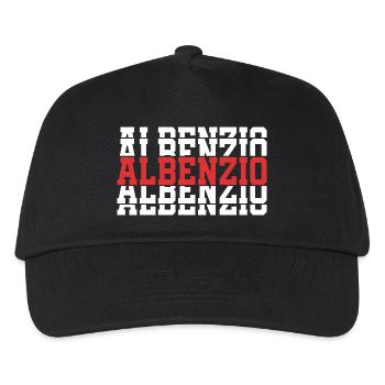 Albenzio t-shirt gift t-shirt stacked text - Kids’ Baseball Cap - black - Front