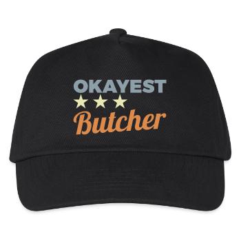 Boucher moyen - Casquette de baseball Enfant - noir - Devant