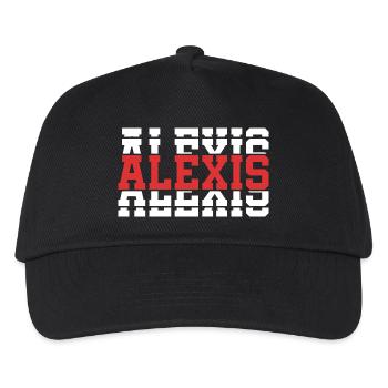 Alexis t-shirt t-shirt gift idea stacked text - Kids’ Baseball Cap - black - Front