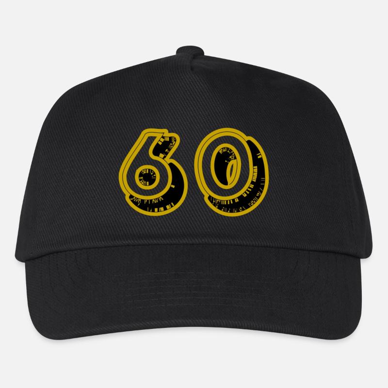 60. 60 ANS. 60e ANNIVERSAIRE. ANNIVERSAIRE 60 ANS. - Casquette de baseball Enfant - noir