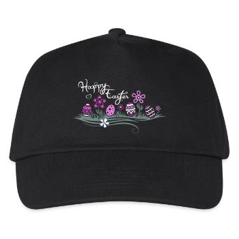 Ostern Ostereier im Gras - Kinder Basecap - Schwarz - Vorne
