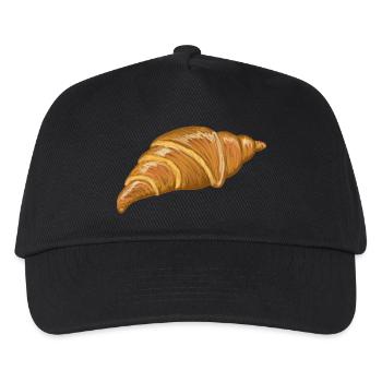 Golden Croissant Sunrise Illustration - Kids’ Baseball Cap - black - Front