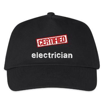 Elektriker - Kinder Basecap - Schwarz - Vorne