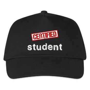 Student - Kids’ Baseball Cap - black - Front