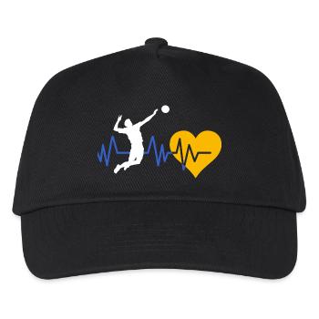 Heartbeat Volleyball - Kids’ Baseball Cap - black - Front