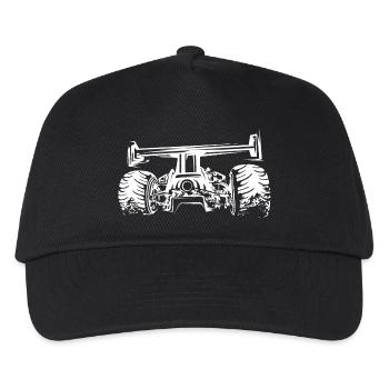 formula racing Rennauto Tuner custom Illustration - Kinder Basecap - Schwarz - Vorne