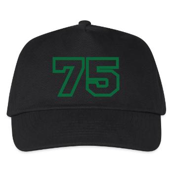 Nummer 75 Sport - Kinder Basecap - Schwarz - Vorne