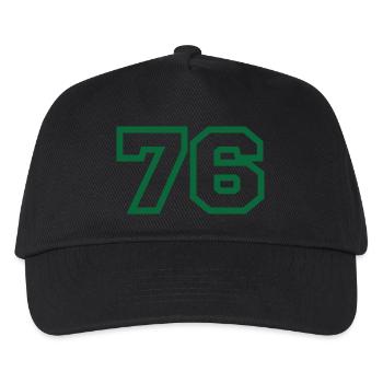 Nummer 76 Sport - Kinder Basecap - Schwarz - Vorne