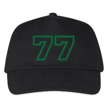 Nummer 77 Sport - Kinder Basecap - Schwarz - Vorne