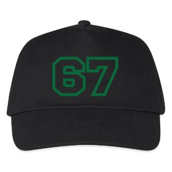 Nummer 67 Sport - Kinder Basecap - Schwarz - Vorne