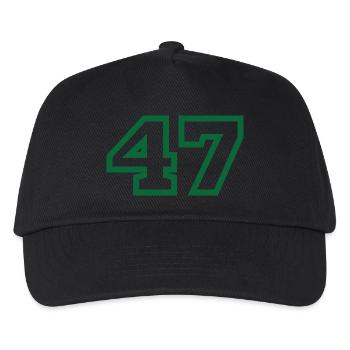 Nummer 47 green sport - Kinder Basecap - Schwarz - Vorne