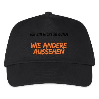 Ich bin nicht so dumm wie andere aussehen - Kinder Basecap - Schwarz - Vorne