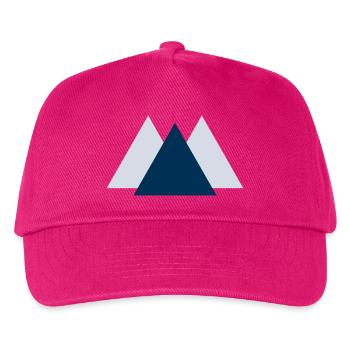 Geometric Peaks - Kids’ Baseball Cap - fuchsia - Front