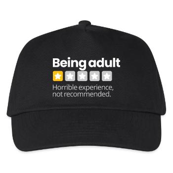 Being Adult (dark) - Kids’ Baseball Cap - black - Front