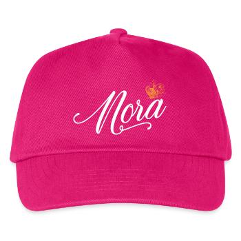 Nora Custom Name für Frauen Kinder Kleinkinder - Nora - Kinder Basecap - Fuchsia - Vorne
