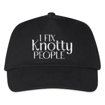 I Fix Knotty People 3 - Kinder Basecap - Schwarz - Vorne