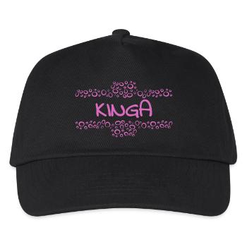 First name Kinga - Kids’ Baseball Cap - black - Front